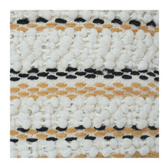 Textured Woven Stripe Cushion Cover – Cotton Blend Lumbar Pillow Cover 40x60 cm | Neutral Boho Decorative Cushion