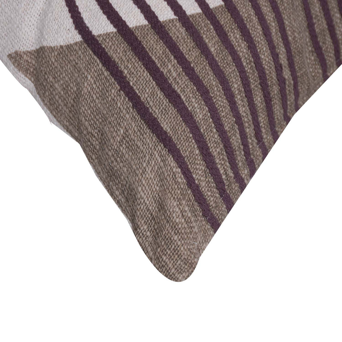 Modern Geometric Embroidered & Printed Cotton Cushion Cover 45x45 cm | Abstract Circle Pattern Decorative Throw Pillow Cover - Bulk manufacturer & supplier from Panipat, India