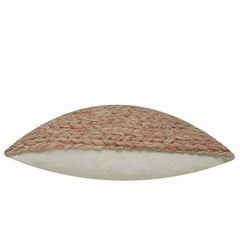 Handwoven Wool Cushion Cover 45x45 cm | Chunky Knit Textured Throw Pillow Cover | Soft Decorative Cushion Cover for Sofa, Bed & Living Room | Blush Pink