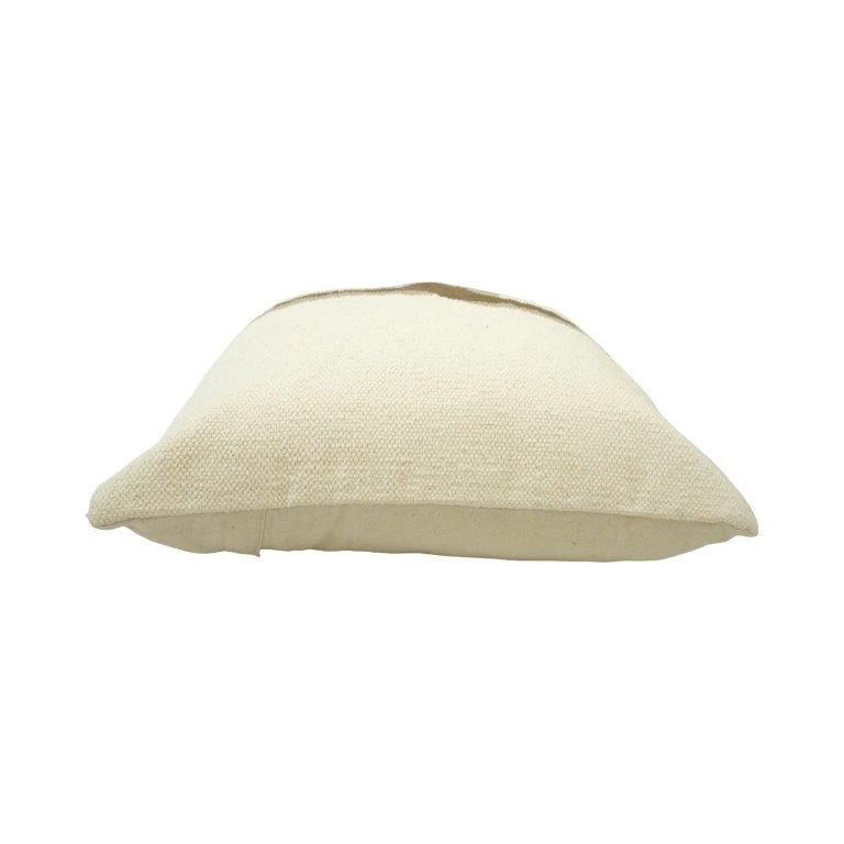 Handmade Abstract Woven Cotton Cushion Cover – Neutral Beige Decorative Pillow Cover 45x45 cm