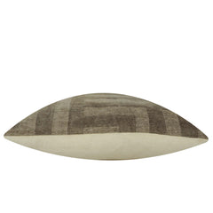 Modern Geometric Jacquard Cushion Cover 45x45 cm | Woven Textured Decorative Throw Pillow Cover | Hidden Zip | Neutral Taupe & Grey