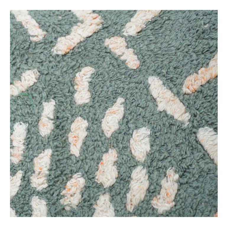 Tufted Cotton Cushion Cover 45x45 cm – Textured Abstract Pattern with Tassels | Soft Decorative Throw Pillow Case