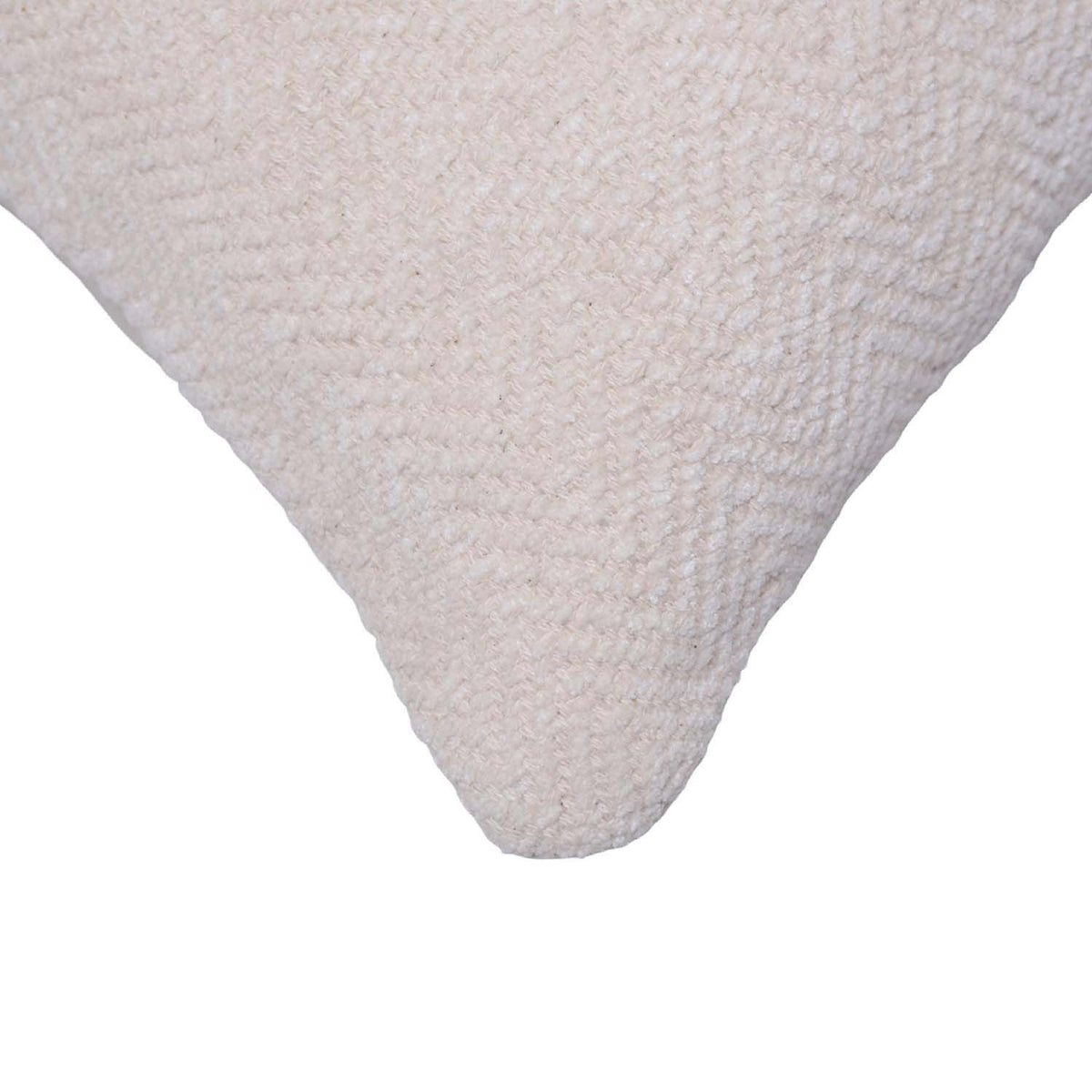 Handmade Ivory Cotton Cushion Cover 45x45 cm | Textured Woven Decorative Pillow Cover | Minimalist Home Décor - Bulk manufacturer & supplier from Panipat, India