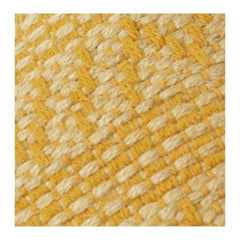 Mustard Yellow Geometric Embroidered Cotton Cushion Cover – Textured Boho Accent Pillow (18x18 Inch)