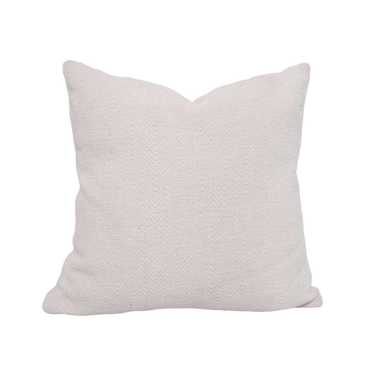 Handmade Ivory Cotton Cushion Cover 45x45 cm | Textured Woven Decorative Pillow Cover | Minimalist Home Décor - Bulk manufacturer & supplier from Panipat, India