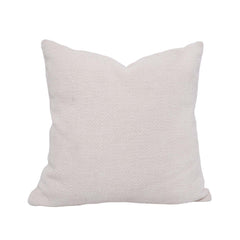 Handmade Ivory Cotton Cushion Cover 45x45 cm | Textured Woven Decorative Pillow Cover | Minimalist Home Décor