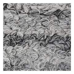 Handwoven Textured Wool Cushion Cover | Shaggy Loop Design | Soft Neutral Grey Throw Pillow | 18x18 Inch