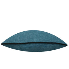 Teal Blue Slub Fabric Cushion Cover | Textured Solid Throw Pillow Cover | 45 x 45 cm