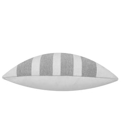 Handwoven Grey & White Striped Cushion Cover 45 x 45 cm | Textured Vertical Stripe Decorative Cushion Cover