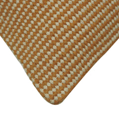 Handwoven Cotton Cushion Cover – Rust & Ivory Textured Weave | 45 x 45 cm