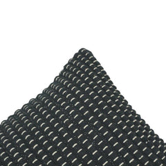 Handmade Black Cotton Textured Cushion Cover | Woven Stripe Design | 45x45 cm Decorative Pillow Cover