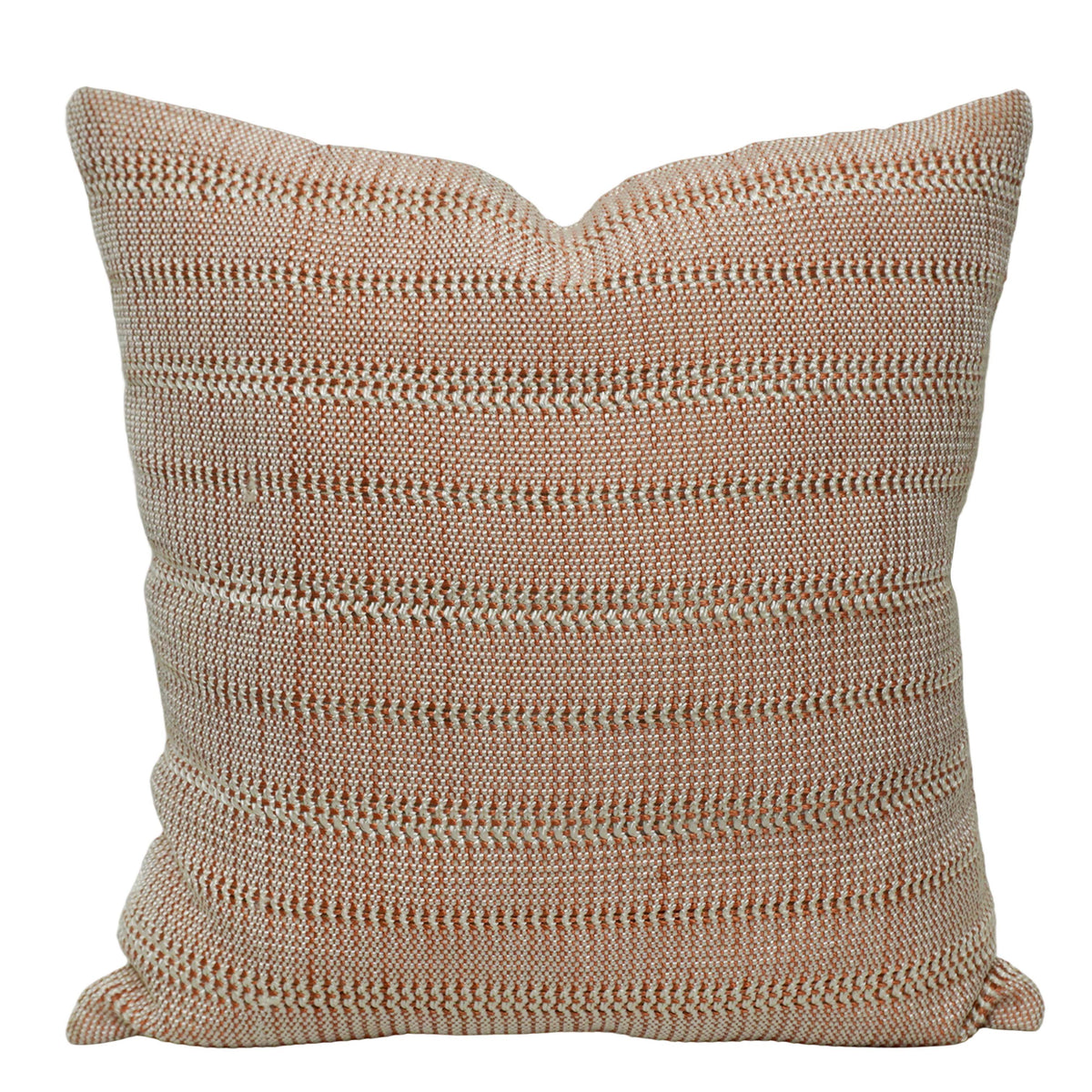 Handwoven Cotton Cushion Cover 45x45 cm | Textured Woven Striped Throw Pillow Cover | Modern Boho Decorative Cushion Cover | Hidden Zipper | 100% Cotton