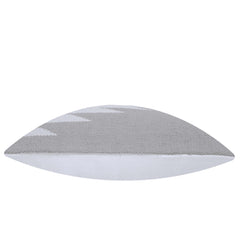 Handwoven Geometric Cushion Cover 45x45 cm – Grey, White & Black Abstract Pattern