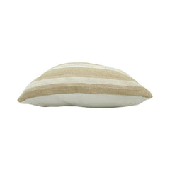 Handmade Beige Striped Cotton Cushion Cover | Woven Neutral Throw Pillow Cover | 45x45 cm