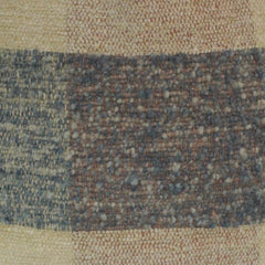 Handmade Woven Cotton Cushion Cover 45x45 cm | Neutral Beige & Blue Abstract Stripe Pillow Cover | Artisan Decorative Cushion