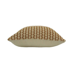 Handwoven Textured Cotton Cushion Cover – Beige & Blush Pink | 45x45 cm Decorative Throw Pillow Cover