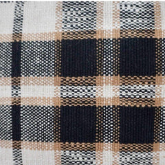 Handmade Plaid Cotton Cushion Cover 45x45 cm | Woven Checkered Decorative Pillow Cover | Modern Farmhouse Throw Cushion