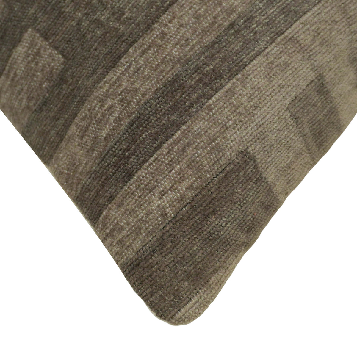 Modern Geometric Jacquard Cushion Cover 45x45 cm | Woven Textured Decorative Throw Pillow Cover | Hidden Zip | Neutral Taupe & Grey