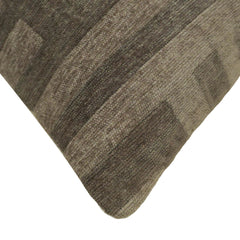 Modern Geometric Jacquard Cushion Cover 45x45 cm | Woven Textured Decorative Throw Pillow Cover | Hidden Zip | Neutral Taupe & Grey