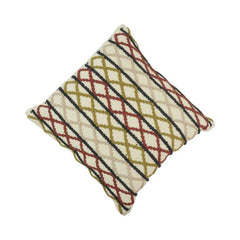 Handmade Geometric Embroidered Cotton Cushion Cover | Boho Tribal Pillow Cover | 45x45 cm