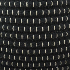 Handmade Black Cotton Textured Cushion Cover | Woven Stripe Design | 45x45 cm Decorative Pillow Cover
