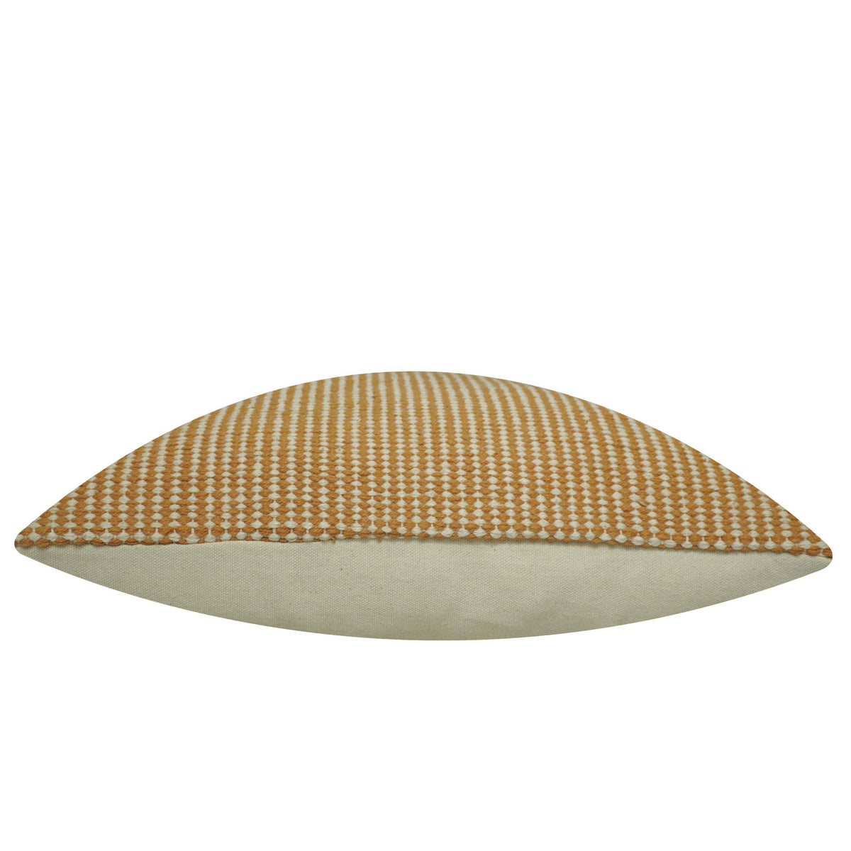 Handwoven Cotton Cushion Cover – Rust & Ivory Textured Weave | 45 x 45 cm
