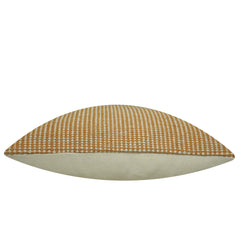 Handwoven Cotton Cushion Cover – Rust & Ivory Textured Weave | 45 x 45 cm