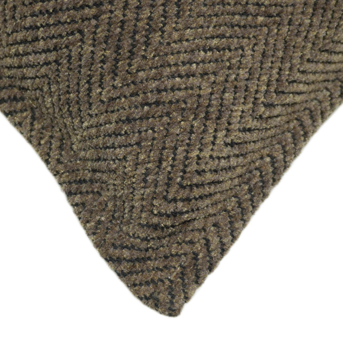 Handwoven Herringbone Texture Cushion Cover – Earthy Brown, 45 x 45 cm
