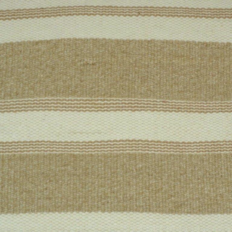Handmade Beige Striped Cotton Cushion Cover | Woven Neutral Throw Pillow Cover | 45x45 cm