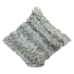 Handwoven Textured Wool Cushion Cover | Shaggy Loop Design | Soft Neutral Grey Throw Pillow | 18x18 Inch