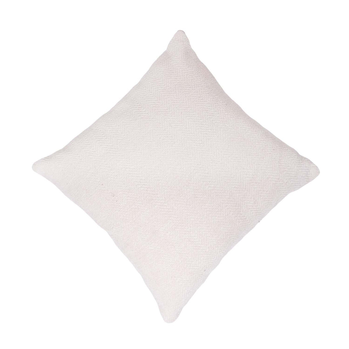 Handmade Ivory Cotton Cushion Cover 45x45 cm | Textured Woven Decorative Pillow Cover | Minimalist Home Décor - Bulk manufacturer & supplier from Panipat, India