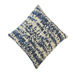 Blue Abstract Jacquard Cushion Cover – 45x45 cm | Woven Cotton Decorative Pillow Cover for Sofa & Living Room