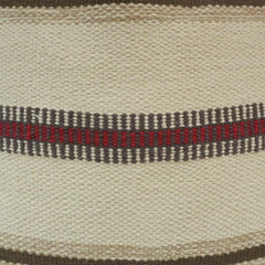 Handmade Cotton Striped Cushion Cover 45x45 cm | Woven Rustic Decorative Pillow Cover | Neutral Boho Cushion