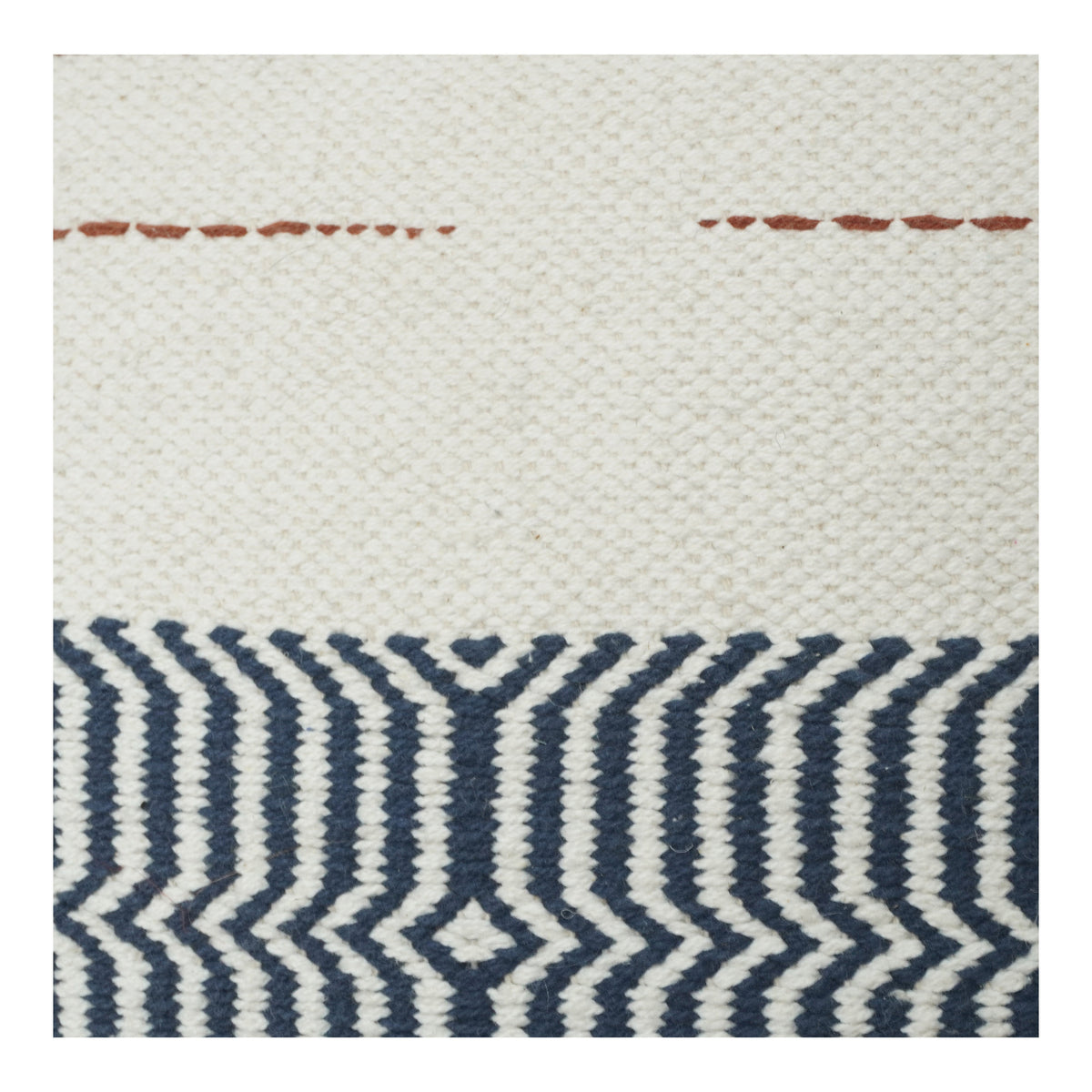 Geometric Woven Cotton Cushion Cover | Textured Stripe & Chevron Pattern | Neutral Modern Decor Pillow Cover (18x18 Inch) - Bulk manufacturer & supplier from Panipat, India
