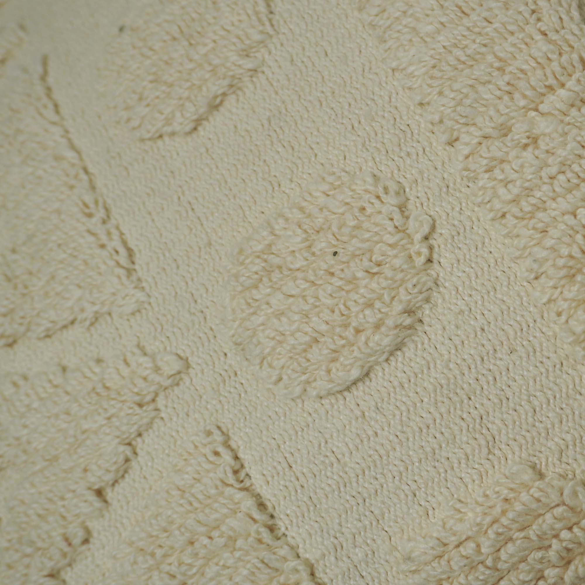 Hand Tufted Loop Cotton Cushion Cover 45x45 cm | Textured Geometric Boho Throw Pillow Cover | Ivory Decorative Cushion Cover | Concealed Zip | 18x18 Inch