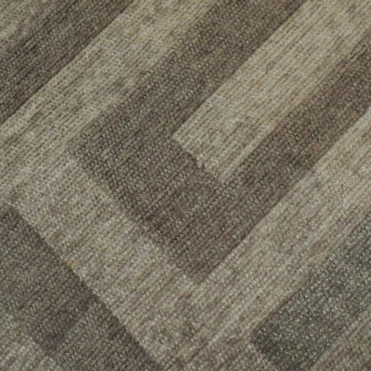 Modern Geometric Jacquard Cushion Cover 45x45 cm | Woven Textured Decorative Throw Pillow Cover | Hidden Zip | Neutral Taupe & Grey