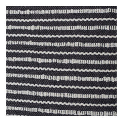 Handwoven Black & White Striped Cotton Cushion Cover | Textured Modern Accent Pillow