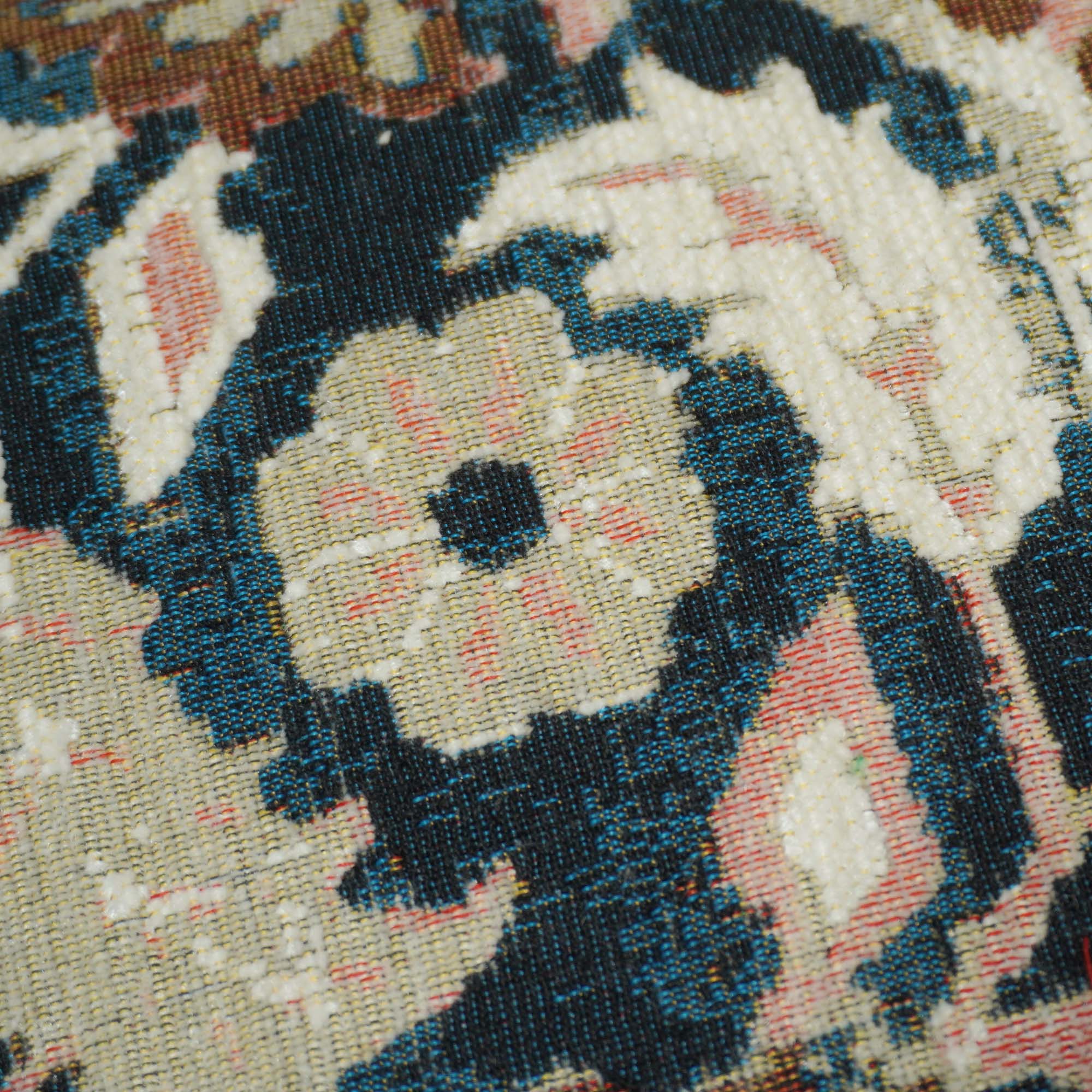 Vintage Floral Jacquard Cushion Cover 45x45 cm | Woven Cotton Decorative Throw Pillow Cover | Boho & Classic Home Décor