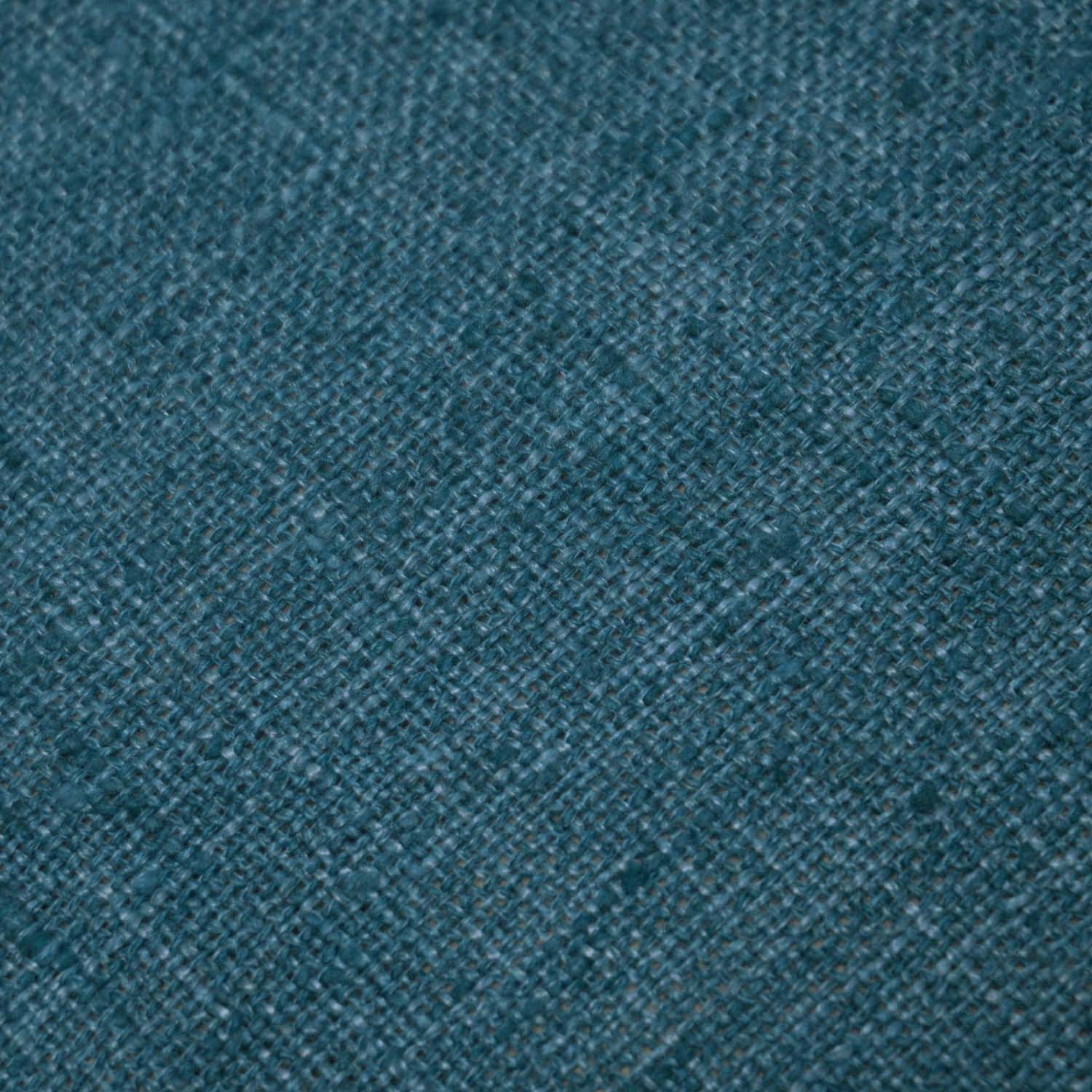 Teal Blue Slub Fabric Cushion Cover | Textured Solid Throw Pillow Cover | 45 x 45 cm