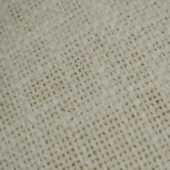 Handwoven Cotton Cushion Cover with Brown Fringe – 45 x 45 cm | Natural Ivory Textured Boho Accent Pillow Cover