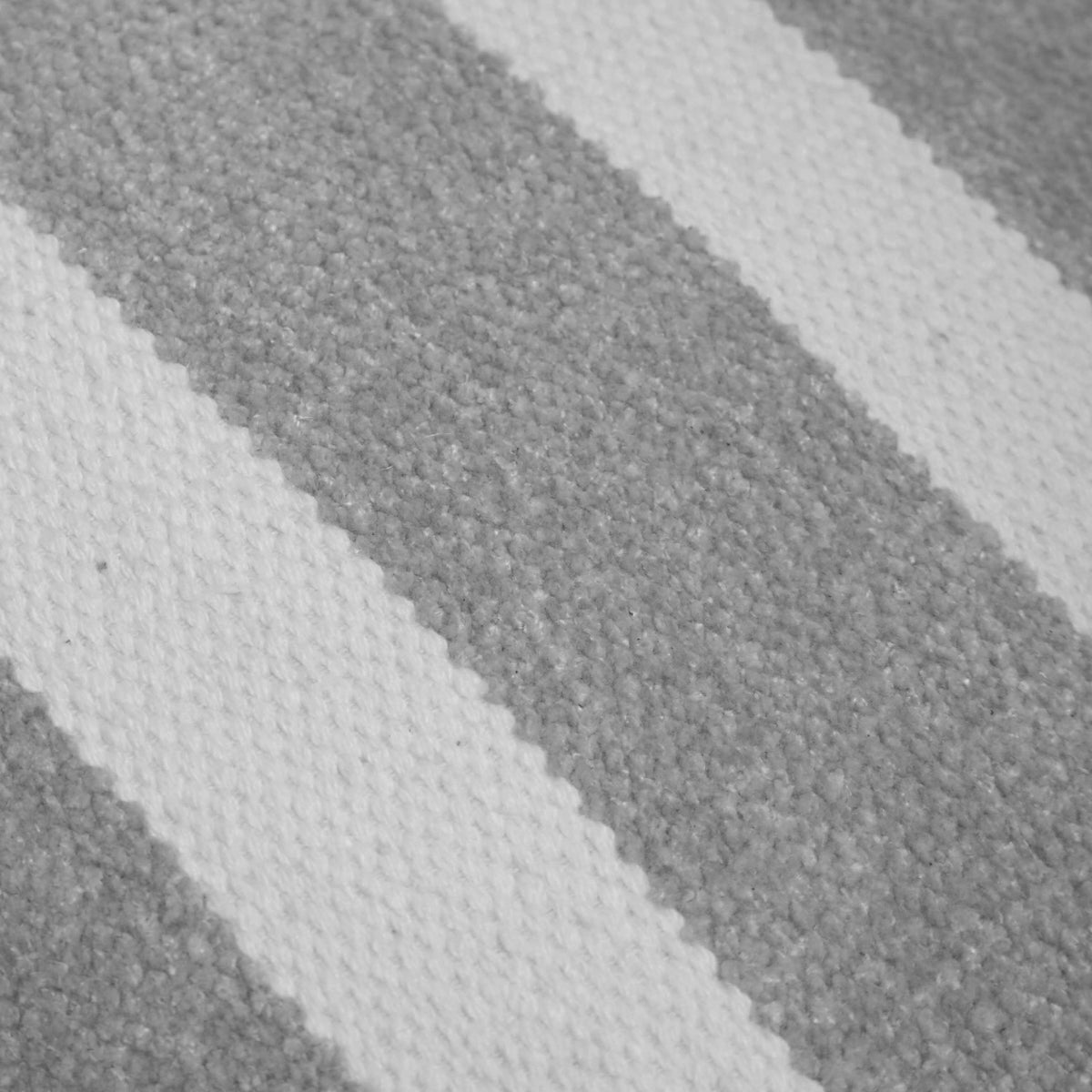 Handwoven Grey & White Striped Cushion Cover 45 x 45 cm | Textured Vertical Stripe Decorative Cushion Cover