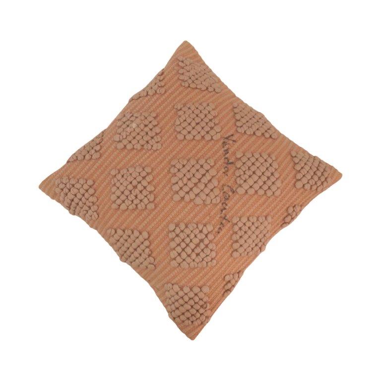 Handmade Tufted Cotton Cushion Cover 45x45 cm | Boho Diamond Textured Pillow Cover | Soft Decorative Throw Cushion - Bulk manufacturer & supplier from Panipat, India