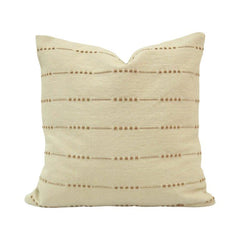 Handmade Cotton Cushion Cover 45x45 cm | Textured Woven Neutral Pillow Cover | Artisan Decorative Cushion