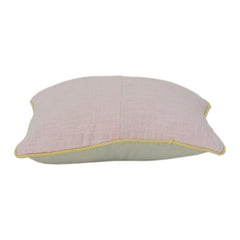 Soft Blush Cotton Cushion Cover – Minimal Plain Textured Pillow Case with Hidden Zip (18x18 Inch)