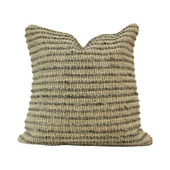 Textured Woven Polyester Cushion Cover 45x45 cm | Handcrafted Neutral Boho Pillow Cover for Sofa & Living Room