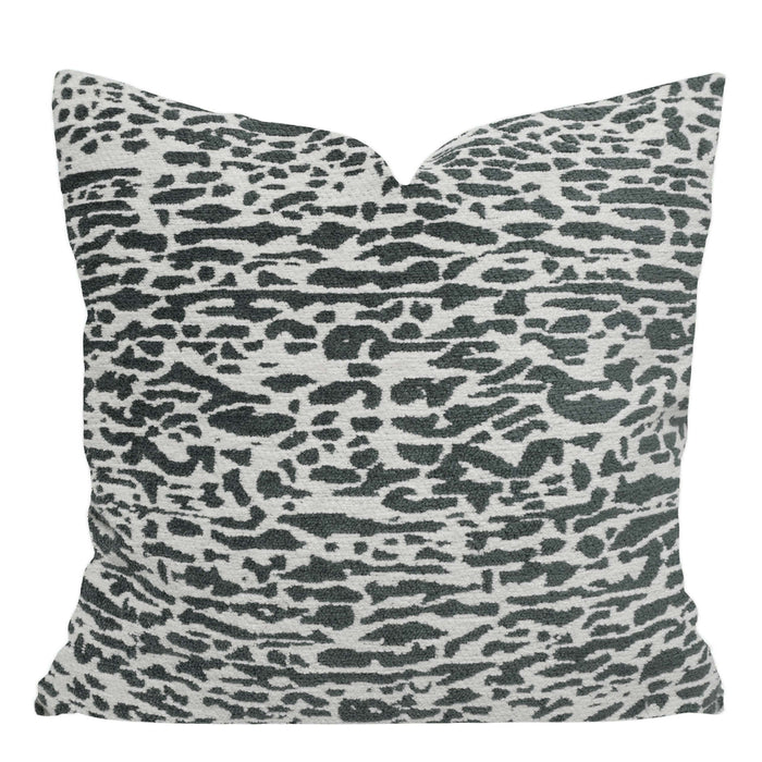 Grey & White Abstract Jacquard Cushion Cover – 45 x 45 cm