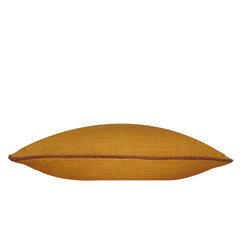 Solid Mustard Cotton Cushion Cover 45x45 cm | Plain Decorative Throw Pillow Cover | Soft Cotton Sofa Cushion Cover with Hidden Zipper