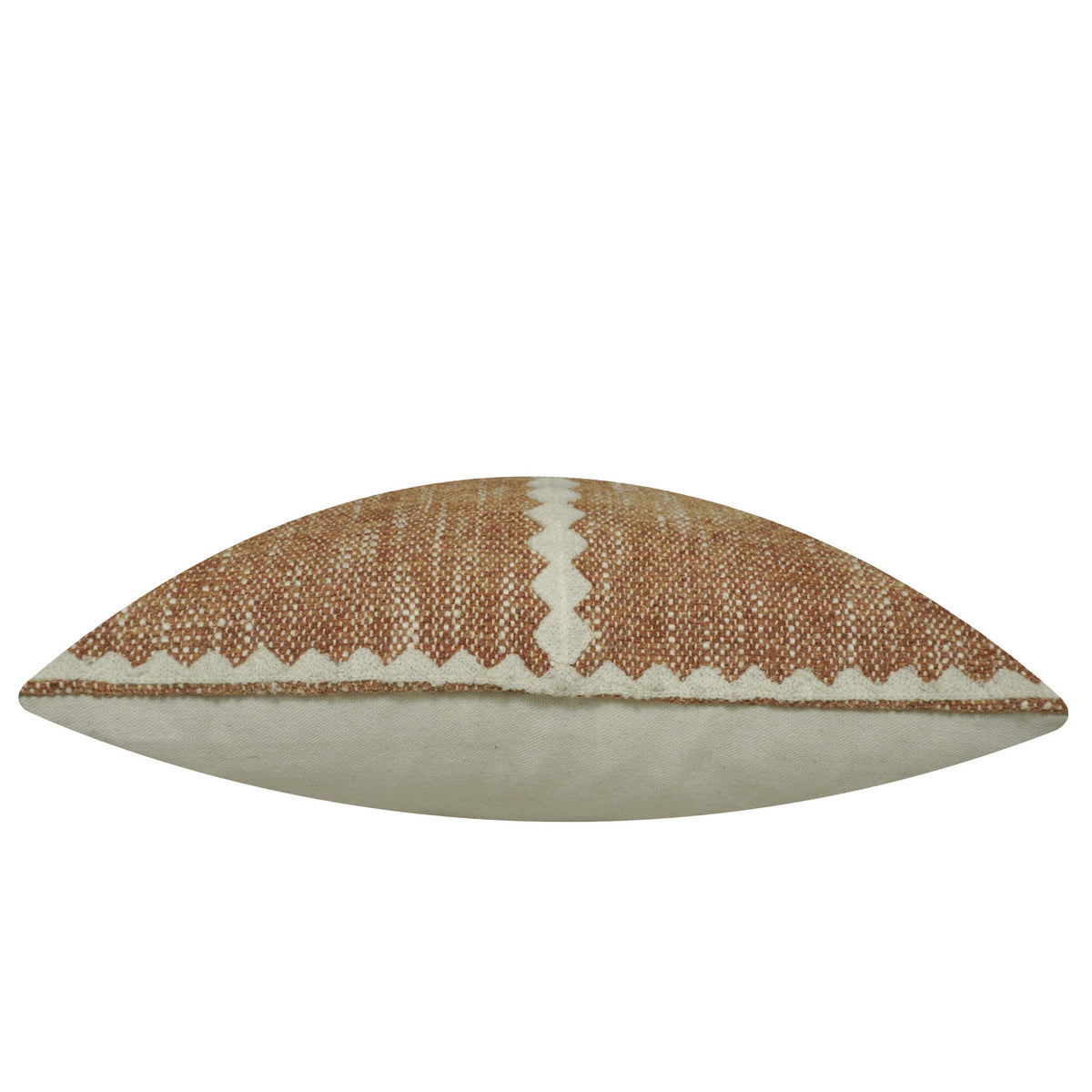 Handwoven Cotton Cushion Cover 45x45 cm | Brown & Ivory Geometric Woven Throw Pillow Cover | Textured Boho Farmhouse Decorative Cushion Cover | Concealed Zipper