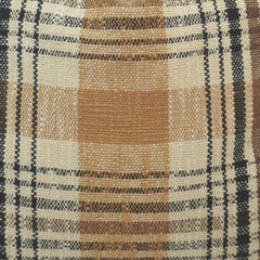 Handwoven Plaid Cotton Cushion Cover – Beige & Charcoal Checkered Pillow Cover 45x45 cm