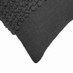 Handwoven Cotton Chindi Charcoal Cushion Cover – Textured Rustic Accent, 45 x 45 cm